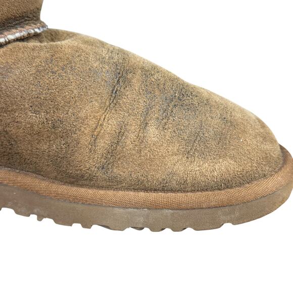 Ugg Bailey Button II Womens Brown Sherpa Wool Lined Winter Boots Sheepskin sz 6 - Picture 2 of 16